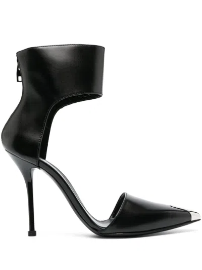 ALEXANDER MCQUEEN HARNESS PUNK 105MM LEATHER PUMPS
