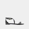 Alexander Mcqueen Ankle-strap Leather Sandals In Black