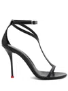Alexander Mcqueen Harness 90 Calf Leather Sandals In Black