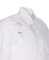 Alexander Mcqueen Structured Button-down Collar Shirt With Buckle In White