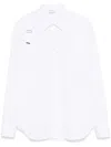 Alexander Mcqueen Structured Button-down Collar Shirt With Buckle In White