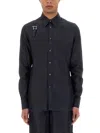 Alexander Mcqueen Harness Shirt With Unique T Buckle Detail In Black