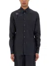 Alexander Mcqueen Harness Shirt With Unique T Buckle Detail In Black