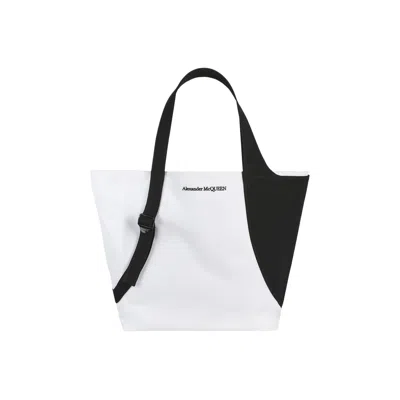 Pre-owned Alexander Mcqueen Harness Tote Bag 'off White Black' | Men's Size Onesize