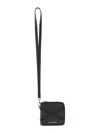 Alexander Mcqueen Mini Harness Wallet With Zipper Closure In Black