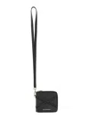 Alexander Mcqueen Mini Harness Wallet With Zipper Closure In Black