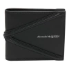 Alexander Mcqueen Black Leather Wallet In Brown