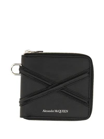 Alexander Mcqueen Harness Wallet In Black