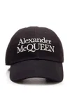 Alexander Mcqueen Embroidered Cotton-twill Baseball Cap In Black