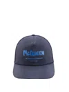 Alexander Mcqueen Graffiti-print Baseball Cap In Blue