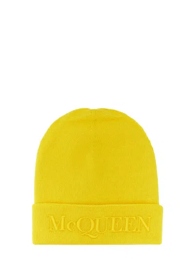 Alexander Mcqueen Hat With Logo In Yellow