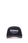 Alexander Mcqueen Men Navy Blue Polyester Baseball Cap