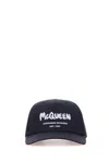 Alexander Mcqueen Men Navy Blue Polyester Baseball Cap