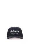 Alexander Mcqueen Men Navy Blue Polyester Baseball Cap In 4172