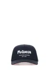 Alexander Mcqueen Men Navy Blue Polyester Baseball Cap In 4172