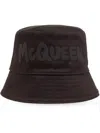 Alexander Mcqueen Logo-print Bucket Hat In Black/medium Grey
