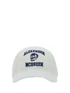 Alexander Mcqueen Hats In White/indigo