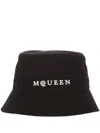 Alexander Mcqueen Alexander Mc Queen Black Ivory Hat With Narrow Brim In Multicolor