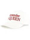 Alexander Mcqueen Iconic Curved Brim Hat In White