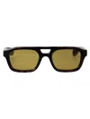 Alexander Mcqueen Havana-havana-yellow Recycled Acetate Sunglasses In Black