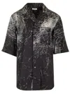Alexander Mcqueen Smashed Screen Print Shirt In Black