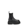 Alexander Mcqueen Ankle Boots With Buckle And Chunky Sole In Black