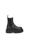 Alexander Mcqueen Ankle Boots With Buckle And Chunky Sole In Black