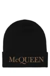 Alexander Mcqueen Embroidered-logo Ribbed Beanie
