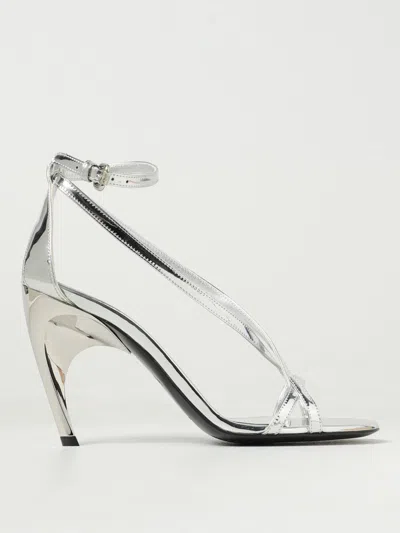ALEXANDER MCQUEEN HEELED SANDALS ALEXANDER MCQUEEN WOMAN COLOR SILVER,401773061