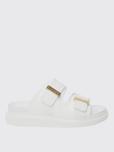 ALEXANDER MCQUEEN FLAT SANDAL MCQUEEN WOMAN COLOR WHITE,H09986001