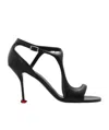 Alexander Mcqueen Harness 90 Calf Leather Sandals In Black