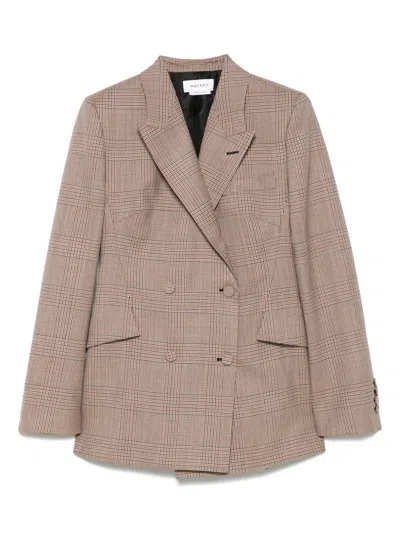 Alexander Mcqueen Blazer Mit Heritage Check In Brown