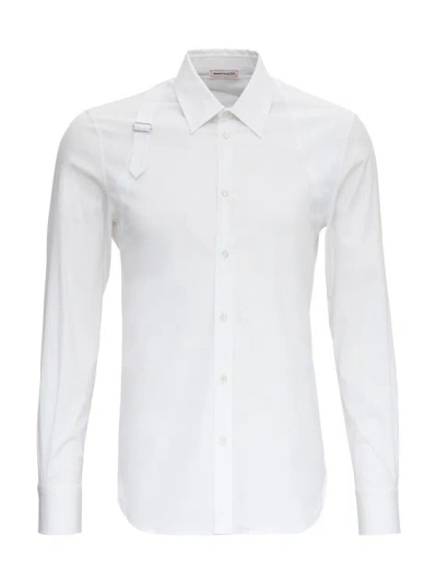 Alexander Mcqueen Herness Cotton Shirt In White