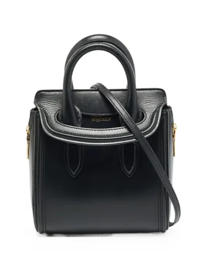 Pre-owned Alexander Mcqueen Heroine Leather Tote Bag In Black