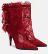 Alexander Mcqueen Heron 105 Lace Ankle Boots In Multi