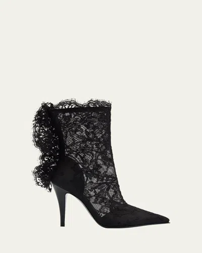 ALEXANDER MCQUEEN HERON LACE ANKLE BOOTS