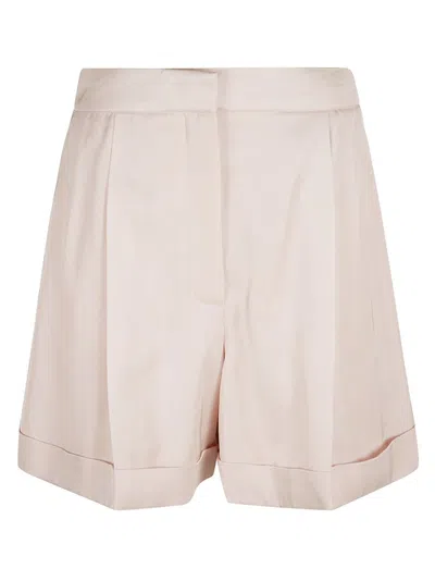 Alexander Mcqueen Foldover Plain Trouser Shorts In Gold