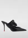 Alexander Mcqueen Stiletto Heel Strappy Leather Mules In Black