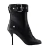 Alexander Mcqueen Buckle Ankle Boots In Black