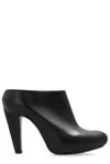 Alexander Mcqueen The Edge 120 Leather Platform Mules In Black