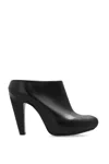 Alexander Mcqueen High Heeled Edge Platform Mules In Black