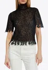 Alexander Mcqueen Cobweb Lace High-neck Top