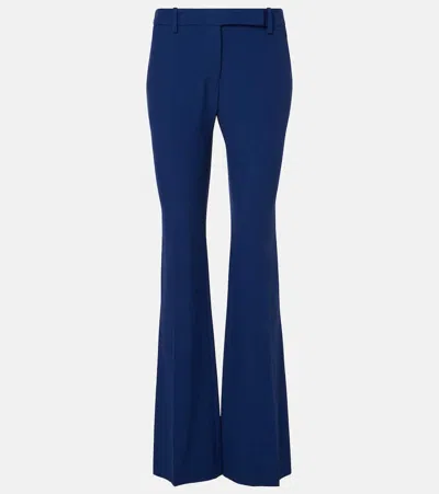Alexander Mcqueen High-rise Flared Pants In Blue