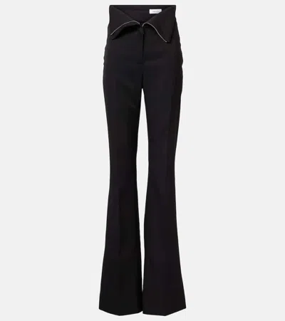 ALEXANDER MCQUEEN HIGH-RISE WOOL FLARED PANTS