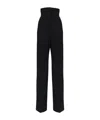 Alexander Mcqueen High-rise Wool-twill Trousers In Black