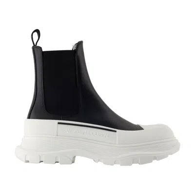 Alexander Mcqueen High Rubber Ankle Boots Alexander Mc Queen Leather Black