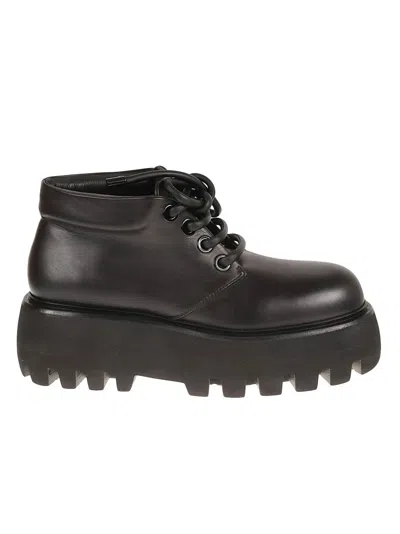 Alexander Mcqueen High-top Black Calf Leather Boots