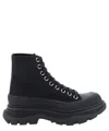 Alexander Mcqueen Sneakers Tread Slick High Aus Schwarzem Canvas In Black