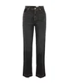 Alexander Mcqueen Alexander Mc Queen Slim Black Bell Bottom Jeans In Black