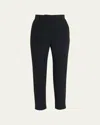 Alexander Mcqueen Tailored Black Trousers With Structured Waistband In Black